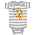 Baby Clothes Monkey with Banana on Tree Animals Baby Bodysuits Boy & Girl Cotton