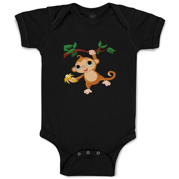 Baby Clothes Baby Monkey with Banana on Tree Baby Bodysuits Boy & Girl Cotton