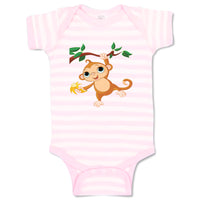 Baby Clothes Baby Monkey with Banana on Tree Baby Bodysuits Boy & Girl Cotton