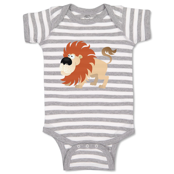 Baby Clothes Lion Cartoon Animals Style A Safari Baby Bodysuits Cotton