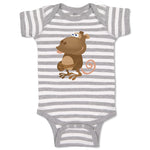 Baby Clothes Monkey Cartoon Animals Safari Baby Bodysuits Boy & Girl Cotton