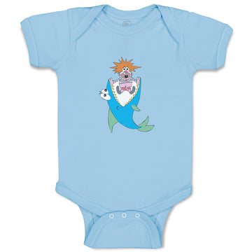 Baby Clothes Shark and Clown Animals Ocean Sea Life Baby Bodysuits Cotton
