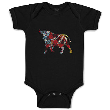 Baby Clothes Bull in Spanish Ornament Baby Bodysuits Boy & Girl Cotton