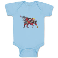 Baby Clothes Bull in Spanish Ornament Baby Bodysuits Boy & Girl Cotton