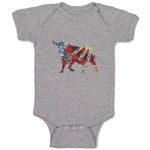 Baby Clothes Bull in Spanish Ornament Baby Bodysuits Boy & Girl Cotton