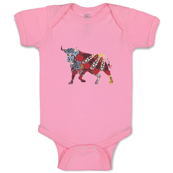 Baby Clothes Bull in Spanish Ornament Baby Bodysuits Boy & Girl Cotton