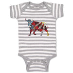 Baby Clothes Bull in Spanish Ornament Baby Bodysuits Boy & Girl Cotton