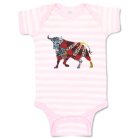 Baby Clothes Bull in Spanish Ornament Baby Bodysuits Boy & Girl Cotton