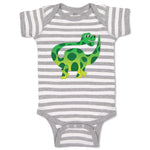 Baby Clothes Dinosaur Trying to Reach His Tail Dinosaurs Dino Trex Cotton