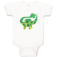 Baby Clothes Dinosaur Trying to Reach His Tail Dinosaurs Dino Trex Cotton