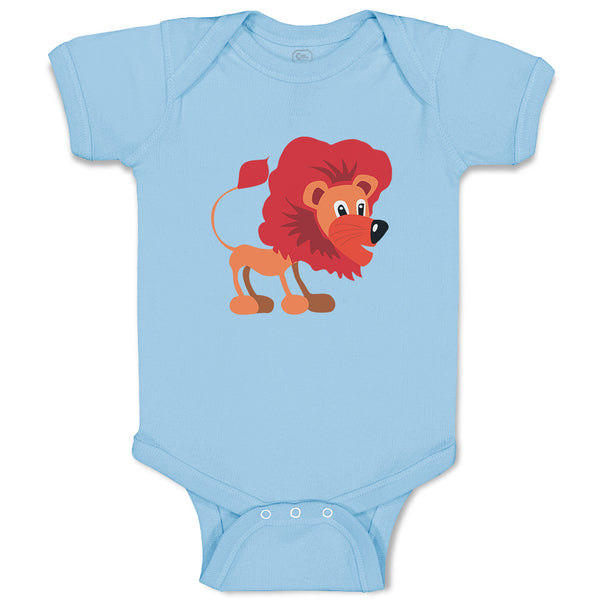 Baby Clothes Lion Facing Right Animals Safari Baby Bodysuits Boy & Girl Cotton