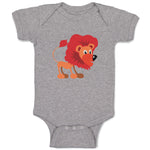 Baby Clothes Lion Facing Right Animals Safari Baby Bodysuits Boy & Girl Cotton