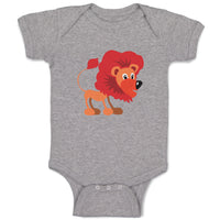 Baby Clothes Lion Facing Right Animals Safari Baby Bodysuits Boy & Girl Cotton