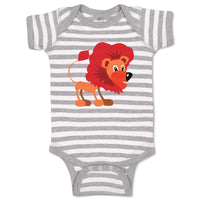 Baby Clothes Lion Facing Right Animals Safari Baby Bodysuits Boy & Girl Cotton