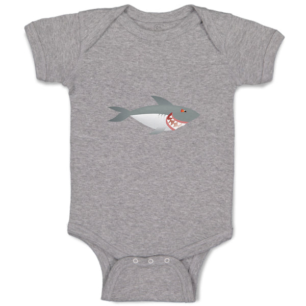 Baby Clothes Shark Aggressive Animals Ocean Sea Life Baby Bodysuits Cotton