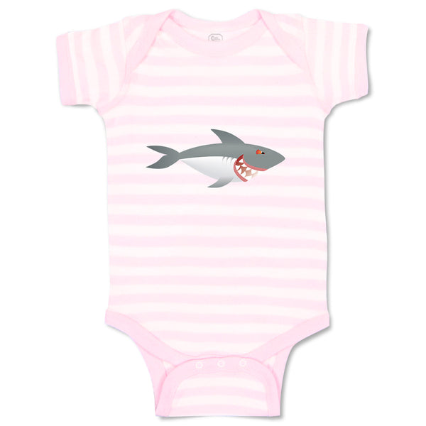 Baby Clothes Shark Aggressive Animals Ocean Sea Life Baby Bodysuits Cotton