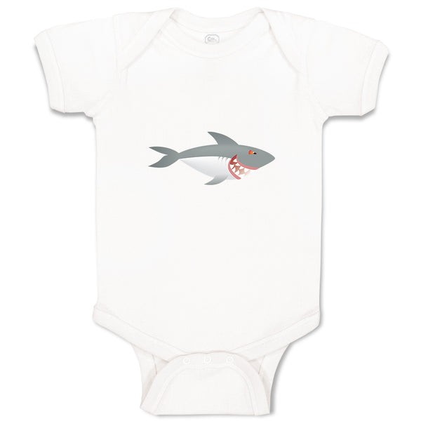 Baby Clothes Shark Aggressive Animals Ocean Sea Life Baby Bodysuits Cotton