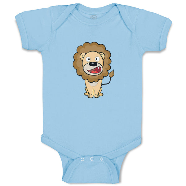 Baby Clothes Lion Open Mouth Safari Baby Bodysuits Boy & Girl Cotton