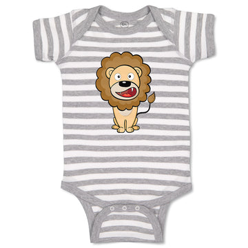 Baby Clothes Lion Open Mouth Safari Baby Bodysuits Boy & Girl Cotton