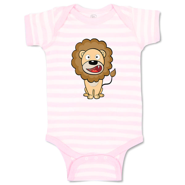 Baby Clothes Lion Open Mouth Safari Baby Bodysuits Boy & Girl Cotton