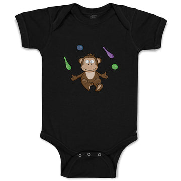 Baby Clothes Monkey Juggling Animals Safari Baby Bodysuits Boy & Girl Cotton