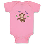 Baby Clothes Monkey Juggling Animals Safari Baby Bodysuits Boy & Girl Cotton