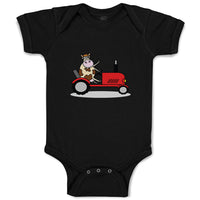 Baby Clothes Cow in Tractor Farm Baby Bodysuits Boy & Girl Cotton