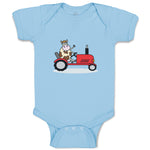 Baby Clothes Cow in Tractor Farm Baby Bodysuits Boy & Girl Cotton