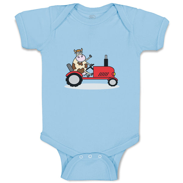 Baby Clothes Cow in Tractor Farm Baby Bodysuits Boy & Girl Cotton