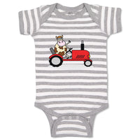 Baby Clothes Cow in Tractor Farm Baby Bodysuits Boy & Girl Cotton