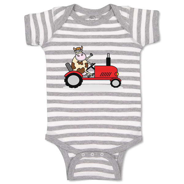 Baby Clothes Cow in Tractor Farm Baby Bodysuits Boy & Girl Cotton