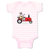 Baby Clothes Cow in Tractor Farm Baby Bodysuits Boy & Girl Cotton