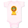 Baby Clothes Lion in Ornament Safari Baby Bodysuits Boy & Girl Cotton