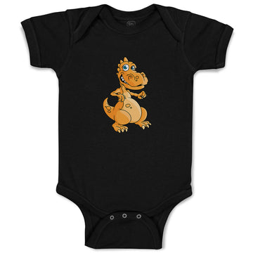 Baby Clothes Orange Dinosaur Dinosaurs Dino Trex Baby Bodysuits Cotton