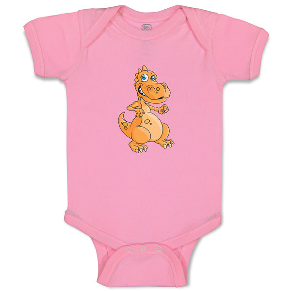 Baby Clothes Orange Dinosaur Dinosaurs Dino Trex Baby Bodysuits Cotton