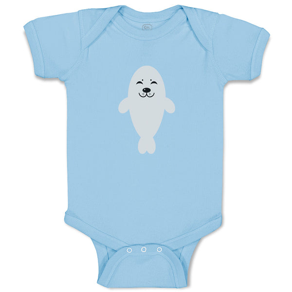 Baby Clothes Fur Seal White Ocean Sea Life Baby Bodysuits Boy & Girl Cotton