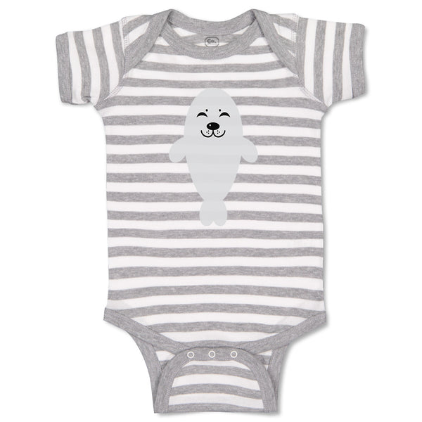 Baby Clothes Fur Seal White Ocean Sea Life Baby Bodysuits Boy & Girl Cotton