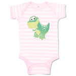 Baby Clothes Baby Dinosaur Green Dinosaurs Dino Trex Baby Bodysuits Cotton
