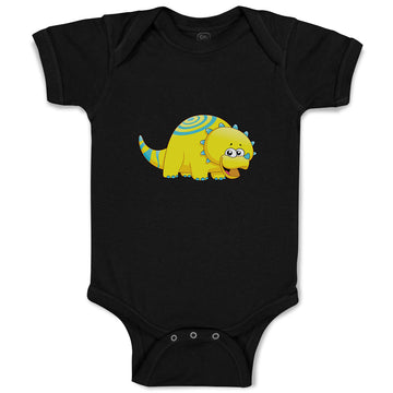 Baby Clothes Dinosaur Yellow Blue Smiling Dinosaurs Dino Trex Baby Bodysuits