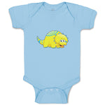 Baby Clothes Dinosaur Yellow Blue Smiling Dinosaurs Dino Trex Baby Bodysuits