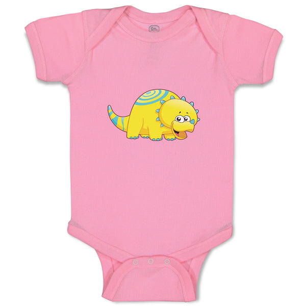 Baby Clothes Dinosaur Yellow Blue Smiling Dinosaurs Dino Trex Baby Bodysuits