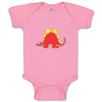 Baby Clothes Dinosaur Red Small Head Smiling Dinosaurs Dino Trex Baby Bodysuits