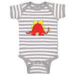 Baby Clothes Dinosaur Red Small Head Smiling Dinosaurs Dino Trex Baby Bodysuits