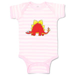 Baby Clothes Dinosaur Red Small Head Smiling Dinosaurs Dino Trex Baby Bodysuits