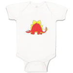 Baby Clothes Dinosaur Red Small Head Smiling Dinosaurs Dino Trex Baby Bodysuits