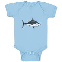 Baby Clothes Little Shark Smiling Ocean Sea Life Baby Bodysuits Cotton