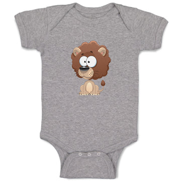 Baby Clothes Lion Funny Big Head Safari Baby Bodysuits Boy & Girl Cotton