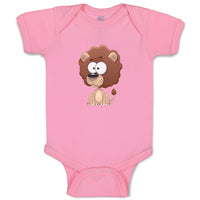 Baby Clothes Lion Funny Big Head Safari Baby Bodysuits Boy & Girl Cotton