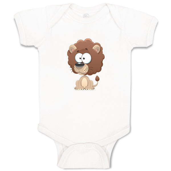 Baby Clothes Lion Funny Big Head Safari Baby Bodysuits Boy & Girl Cotton