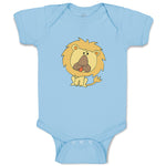 Baby Clothes Lion with Big Round Head Animals Safari Baby Bodysuits Cotton